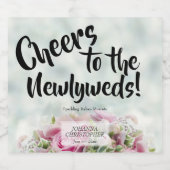 ニューライウェズピンクローズフローラの応援結婚 スパークリングワインラベル (シングルラベル)