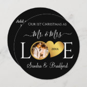 ニューライウェズ夫人のホリデーカードとしての最初のクリスマス シーズンカード (正面/裏面)