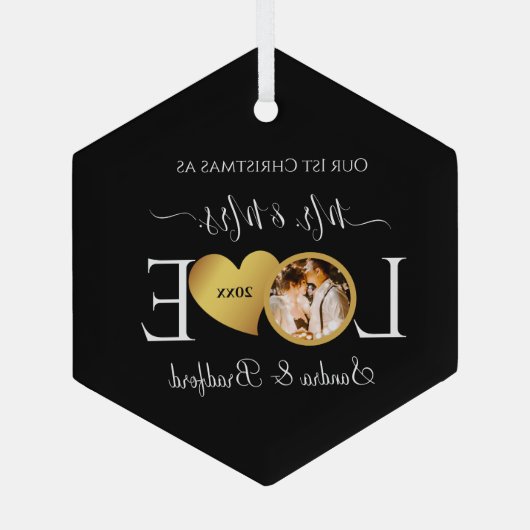 ニューライウェズ夫人の休日としての最初のクリスマス ガラスオーナメント (裏面)