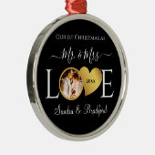 ニューライウェズ夫人の休日としての最初のクリスマス メタルオーナメント (右)