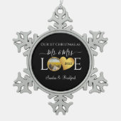 ニューライウェーズ夫人のクリスマスの第1回のクリスマス スノーフレークピューターオーナメント (正面)