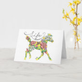 ニューライフフォールバラ&蝶バイシェリージャービス カード (黄色い花)