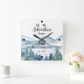 ニューライ結婚ウェズ  スクエア壁時計 (ホーム)