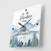 ニューライ結婚ウェズ  スクエア壁時計 (傾斜)