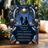 ニューラグジュアリー明るい赤紫色王室のクラウンブルーブライダルシャワー 招待状