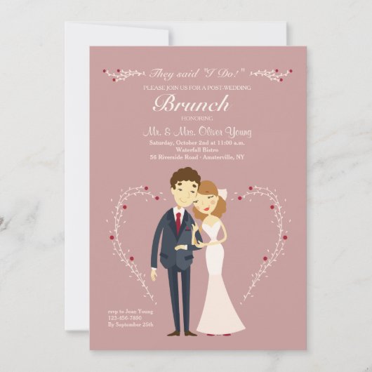 ニューラブポストズブル結婚ンチ招待状 招待状 (正面)