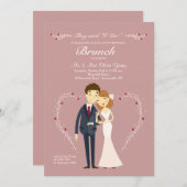 ニューラブポストズブル結婚ンチ招待状 招待状 (正面/裏面)