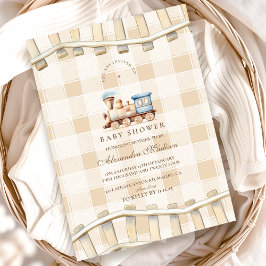 ニューラルウォーター・トレイン赤ちゃんシャワー 招待状