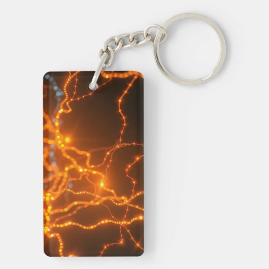 ニューラルグロー：光の電気経路 キーホルダー (裏面)