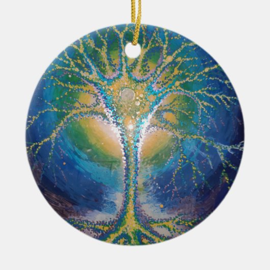 ニューラルツリーハガキ セラミックオーナメント (正面)