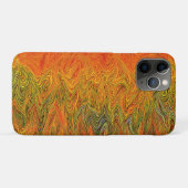 「ニューラルファイアストーム」抽象芸術イエローオレンジ Case-Mate iPhoneケース (裏面(横))