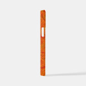 「ニューラルファイアストーム」抽象芸術イエローオレンジ iPhoneケース (右側面)