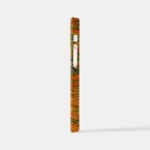 「ニューラルファイアストーム」抽象芸術イエローオレンジ iPhoneケース (左側面)