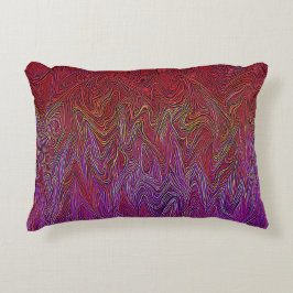 「ニューラルファイアストーム」抽象芸術」赤紫 アクセントクッション
