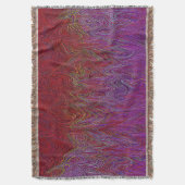 「ニューラルファイアストーム」抽象芸術」赤紫 スローブランケット (正面縦)