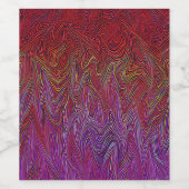 「ニューラルファイアストーム」抽象芸術」赤紫 ワインラベル (シングルラベル)