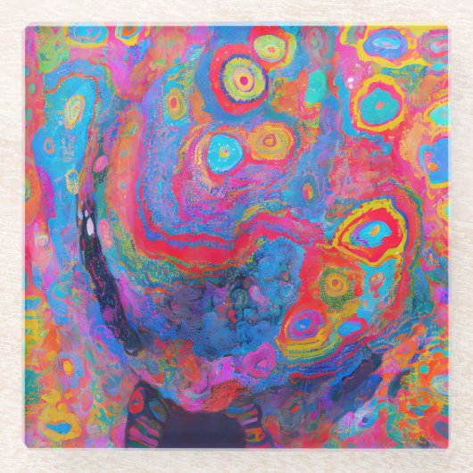 「ニューラル・ファイアストーム」 ガラスコースター (正面)