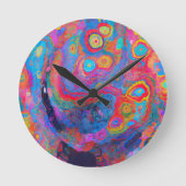 「ニューラル・ファイアストーム」 ラウンド壁時計 (正面)