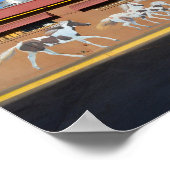 ニューランニングメ絵を描キシコンTucumcari州の馬壁画 ポスター (角)