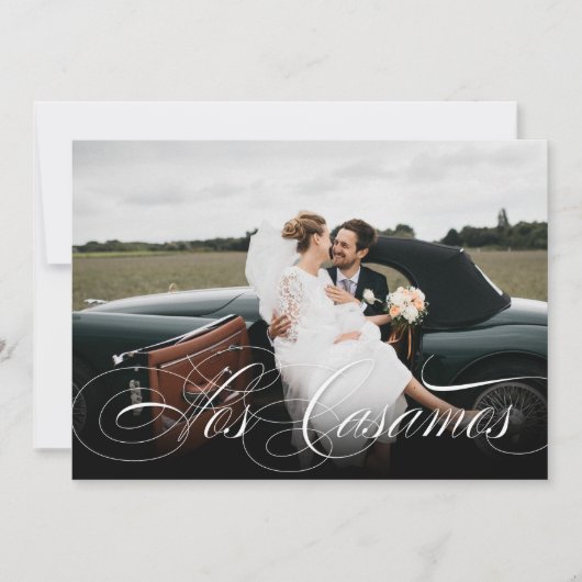 ニューリスペインのウェズはカサドスFoto Nos Casamosを受信 案内状 (正面)