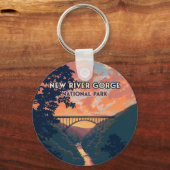 ニューリバーゲナショナルパークウェストバージニア橋 キーホルダー (裏面)