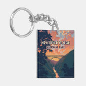 ニューリバーゲナショナルパークウェストバージニア橋 キーホルダー (正面左)