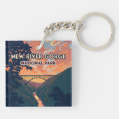 ニューリバーゲナショナルパークウェストバージニア橋 キーホルダー (裏面)