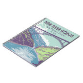 ニューリバーゲナショナルパークウェストバージニア橋 ノートブック (左側)