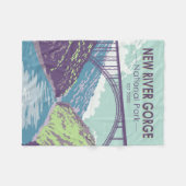 ニューリバーゲナショナルパークウェストバージニア橋 フリースブランケット (正面(横))