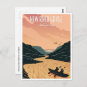 ニューリバーゲナショナルパークウェストバージニア橋 ポストカード (正面/裏面)