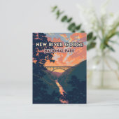 ニューリバーゲナショナルパークウェストバージニア橋 ポストカード (スタンド正面)