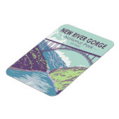 ニューリバーゲナショナルパークウェストバージニア橋 マグネット (左側)