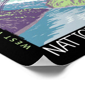 ニューリバーゲナショナルパーク動揺してヴィンテージ ポスター (角)