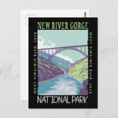 ニューリバーゲナショナルパーク動揺してヴィンテージ ポストカード (正面/裏面)