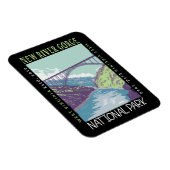 ニューリバーゲナショナルパーク動揺してヴィンテージ マグネット (右側)