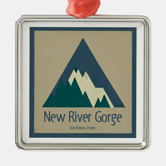 ニューリバーゲナショナルパーク素朴 メタルオーナメント (正面)