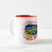 ニューリバーゴルジ登山カラビナー ツートーンマグカップ (正面左)