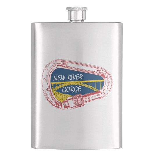 ニューリバーゴルジ登山カラビナー フラスク (正面)