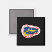 ニューリバーゴルジ登山カラビナー マグネット (正面/裏面)