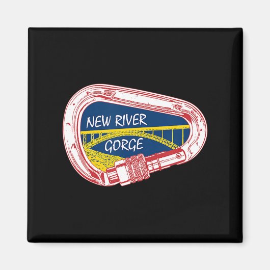 ニューリバーゴルジ登山カラビナー マグネット (正面)