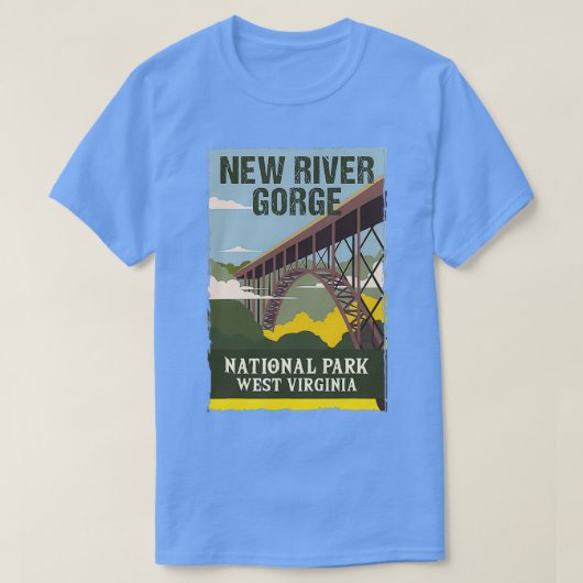 ニューリバーゴージェアメリカ国立公園 Tシャツ (デザイン正面)