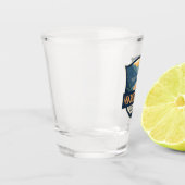 ニューリバーゴージェナショナルパークイラストレーションレトロ ショットグラス (左)
