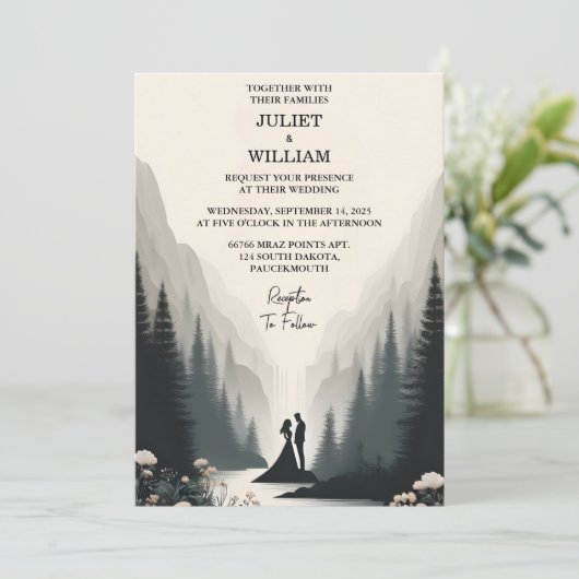 ニューリバーレインクラウド自然スモークマウンテン結婚ズ 招待状 (スタンド正面)