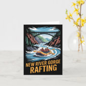 ニューリバー峡谷ラフティング ホワイトウォーターカヤック アウトドアワイルドスポーツ カード (黄色い花)
