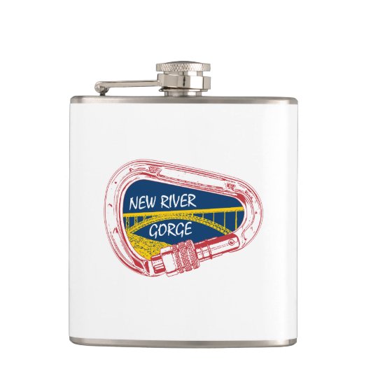 ニューリバー渓谷クライミング カラビナ フラスク (正面)