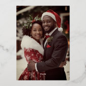 ニューリュードフォイルカスタムクリスマスカードホリデーラックス 箔シーズンカード (裏面)