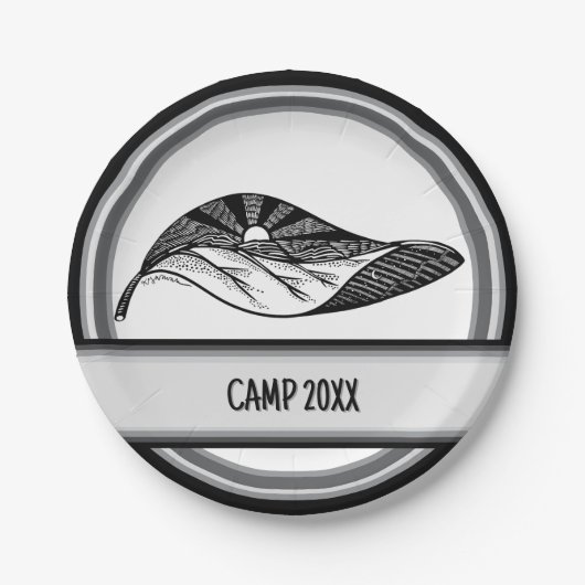 ニューリーフホライゾンキャンパーソナライズされたピングピクニック ペーパープレート (正面)