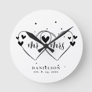 ニューリ結婚ーさ結婚ん ラウンド壁時計