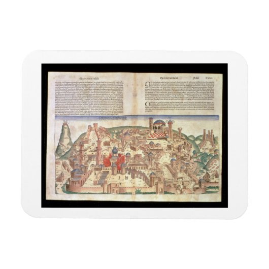 ニュールンベルクからエルサレムの都市のビュー マグネット (横)