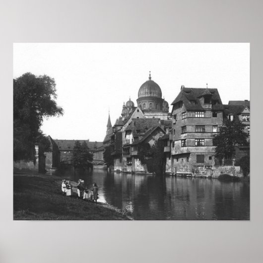 ニュールンベルクのシナゴーグ, c.1910 ポスター (正面)